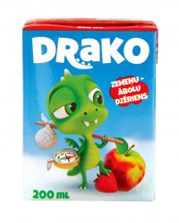 Drako zemeņu-ābolu dzēriens 0,2L
